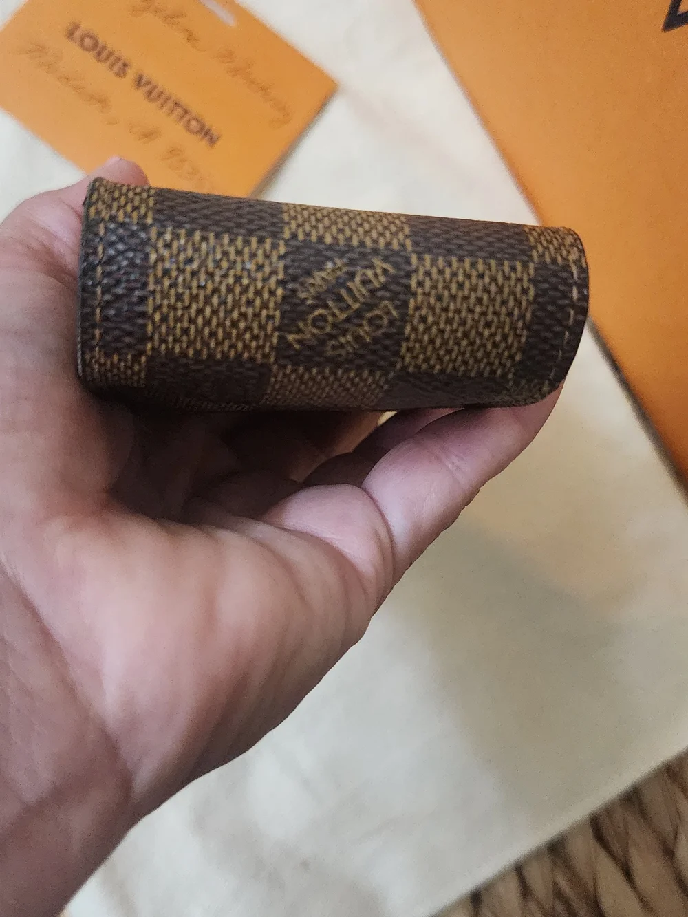 Louis Vuitton Brown Damier Ebene Checkered Cosmetic Case